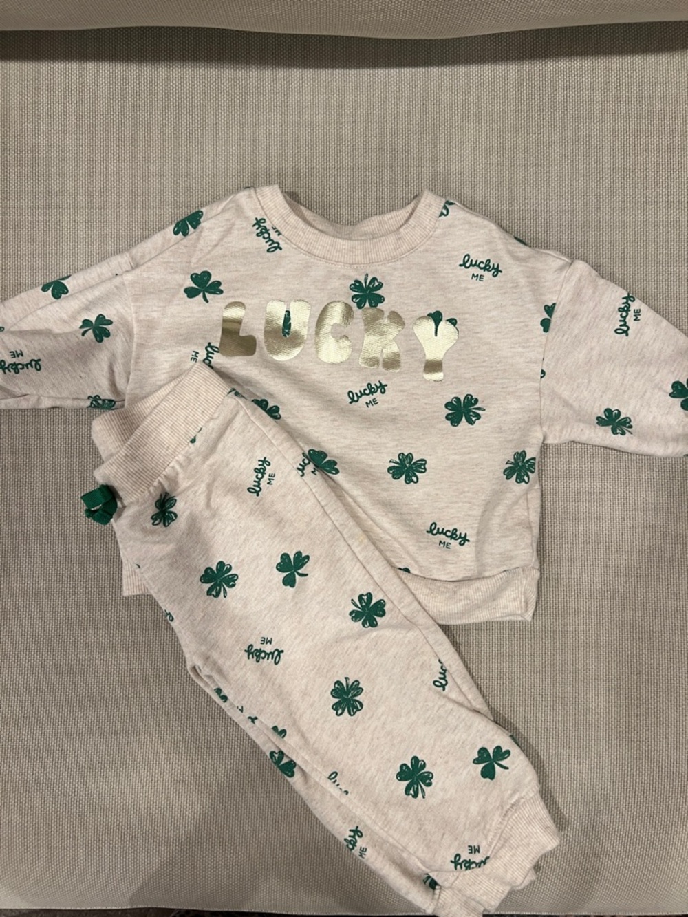 Toddler 'Lucky' Shamrock Sweatshirt & Joggers Set